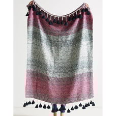 Anthropologie Woven Sundown Theo Blanket Bohemian Retro Geometric Cottagecore