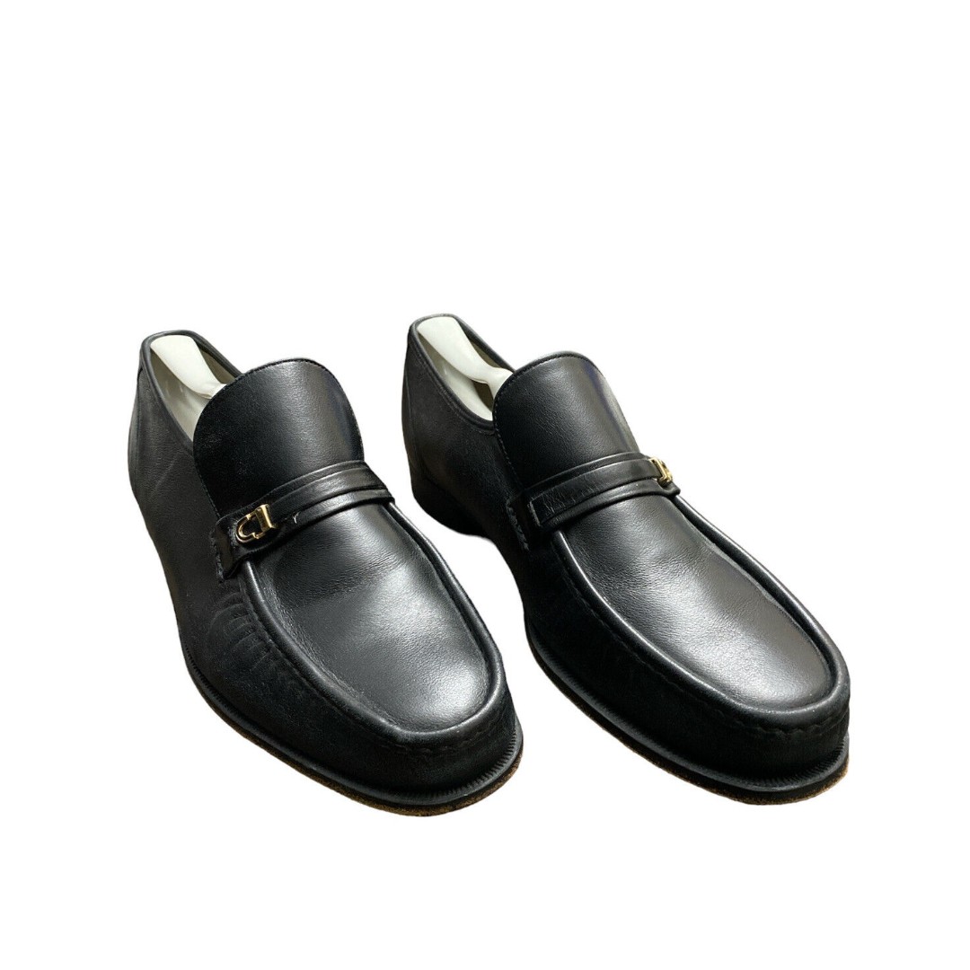FLORSHEIM 367197 Imperial Como Moc Toe Bit Loafers Black Napa Leather US 10.5 E