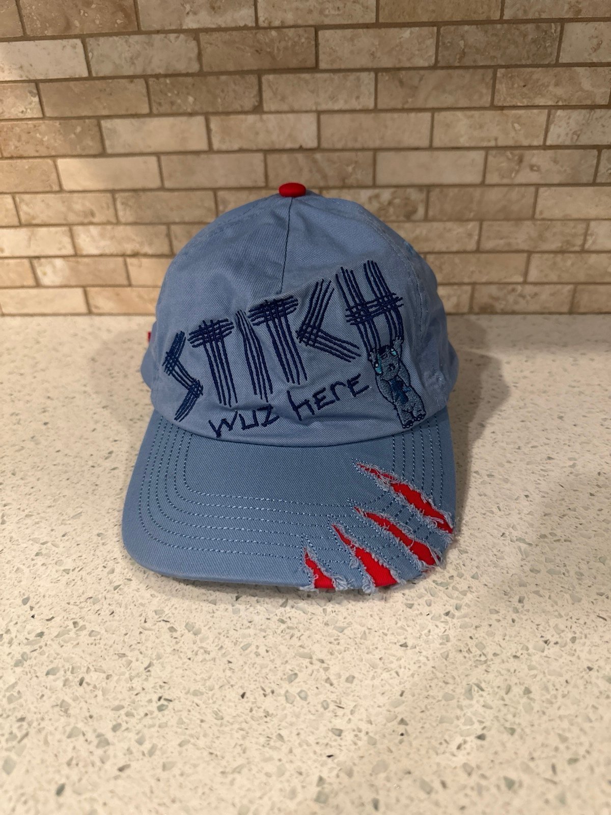 Nwt Disney Parks Stitch Wuz Here Youth Size Baseball Cap