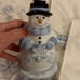 Snowflake snowman Bath Set, Blue and White