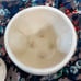 VTG Arnel's Pottery Ivory Egg with Pink Bow Duck & Rabbit Gold Color Trim