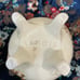 VTG Arnel's Pottery Ivory Egg with Pink Bow Duck & Rabbit Gold Color Trim