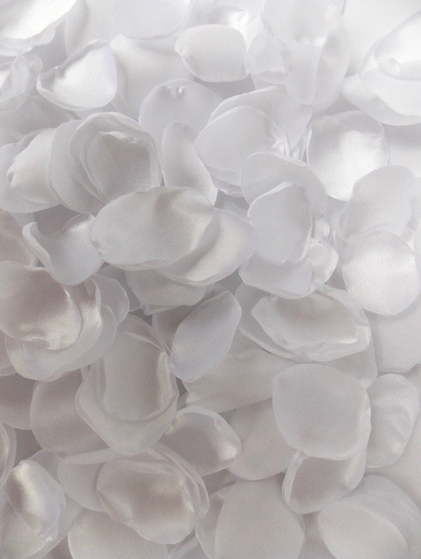 White Silk Flower Petals