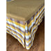 Vintage 60's-70s MCM Gold & Brown Plaid Twin 40 x 91 Bed Spread, 2 Curtain Set*