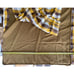 Vintage 60's-70s MCM Gold & Brown Plaid Twin 40 x 91 Bed Spread, 2 Curtain Set*