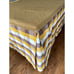 Vintage 60's-70s MCM Gold & Brown Plaid Twin 40 x 91 Bed Spread, 2 Curtain Set*