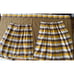 Vintage 60's-70s MCM Gold & Brown Plaid Twin 40 x 91 Bed Spread, 2 Curtain Set*