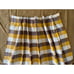Vintage 60's-70s MCM Gold & Brown Plaid Twin 40 x 91 Bed Spread, 2 Curtain Set*