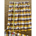 Vintage 60's-70s MCM Gold & Brown Plaid Twin 40 x 91 Bed Spread, 2 Curtain Set*