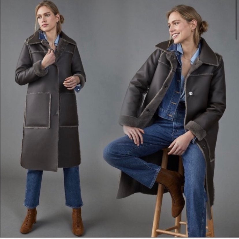 NWT Anthropologie Kerry Reversible Faux Fur