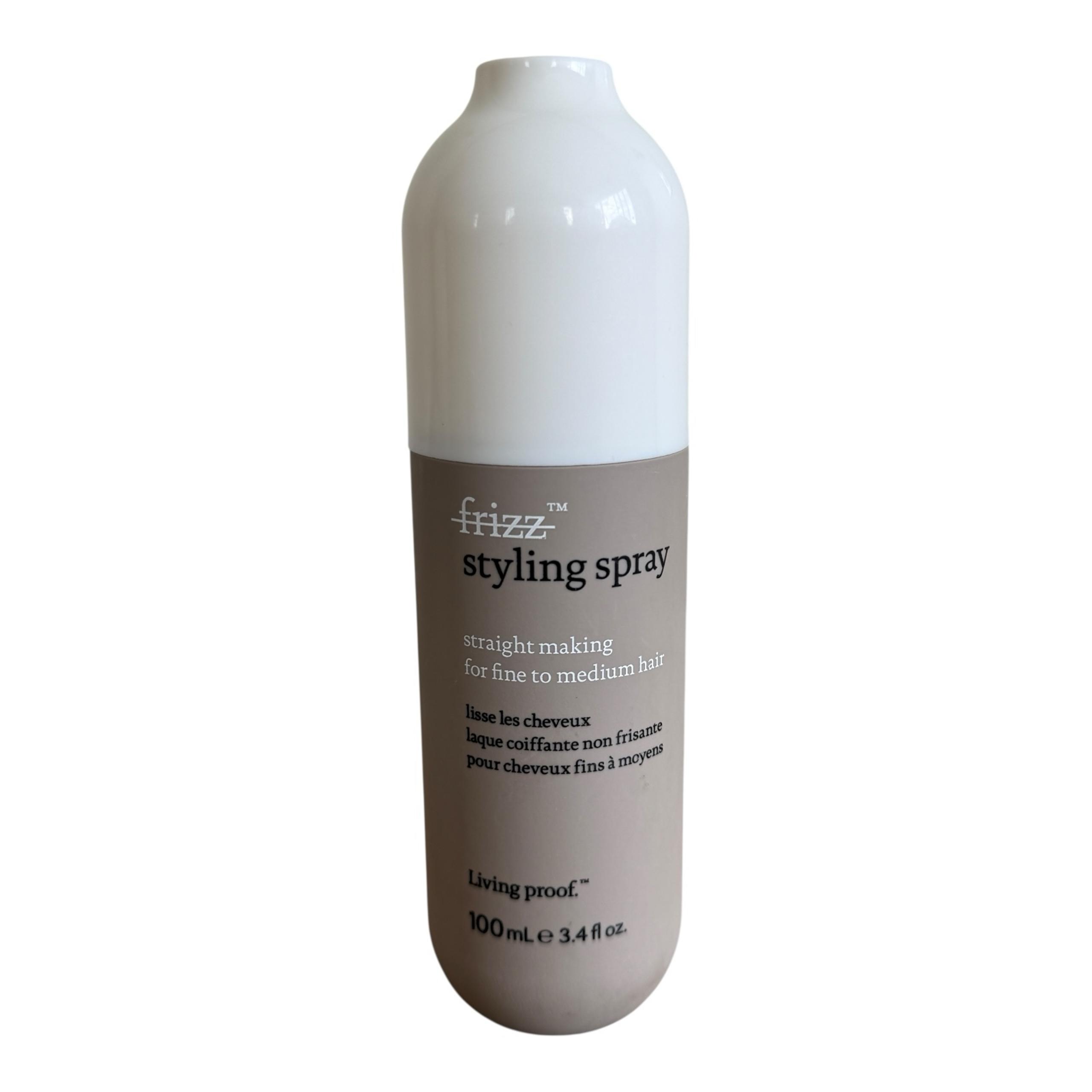 Living proof No Frizz Styling Spray Straight Making Fine to Medium Hair 3.4 oz