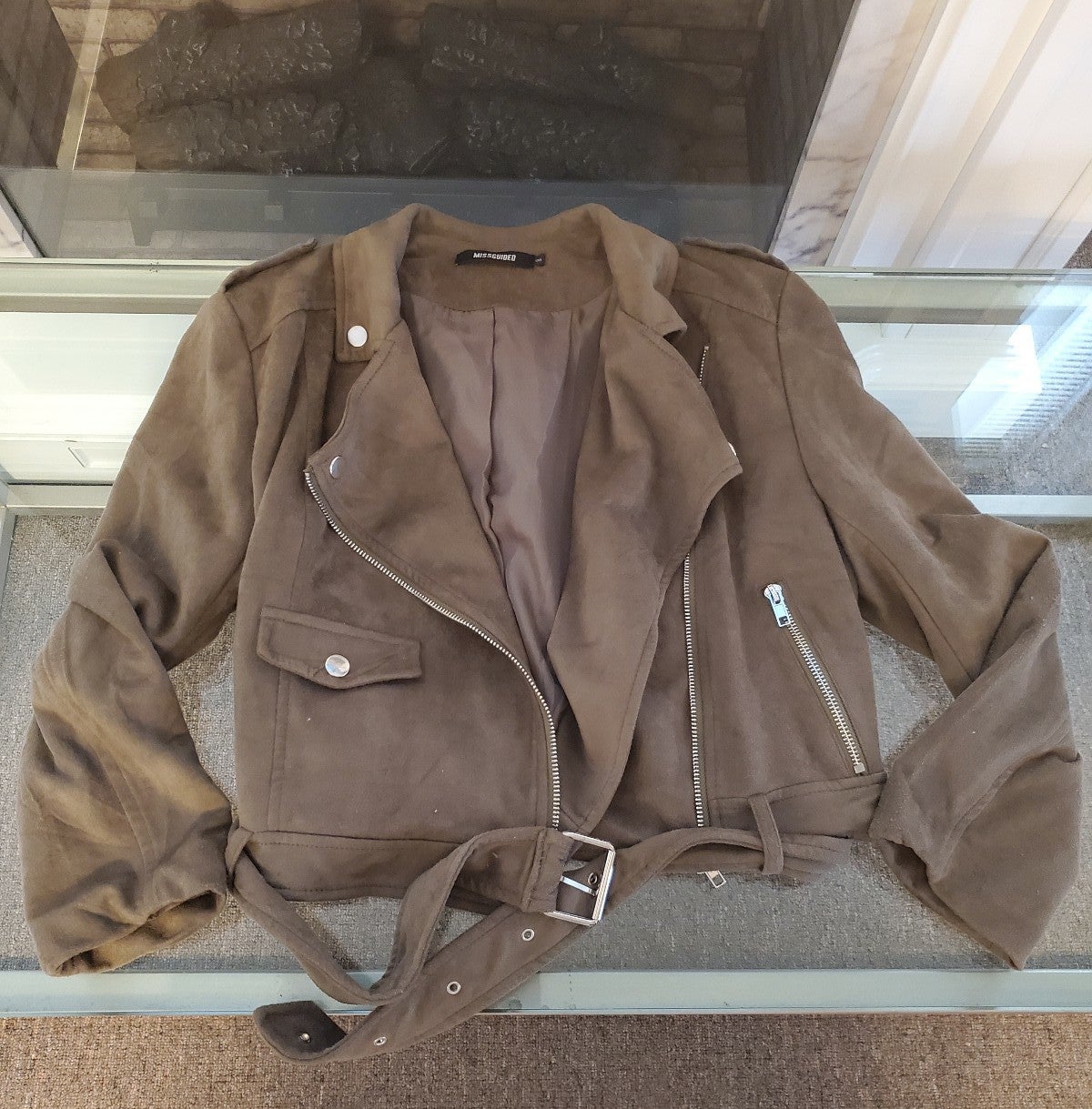 Missguided top suede jacket