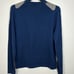 Banana Republic Luxury Blend Blue Grey Argyle Sweater Medium Silk Cashmere VNeck