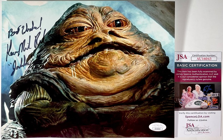 Kevin Michael Richardson Signed Star Wars Jabba The Hut 8x10 Photo JSA COA