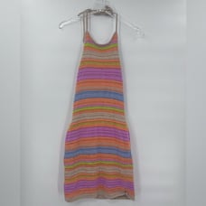 House of Harlow 1960 Crochet KnitStripe Halter Dress size medium