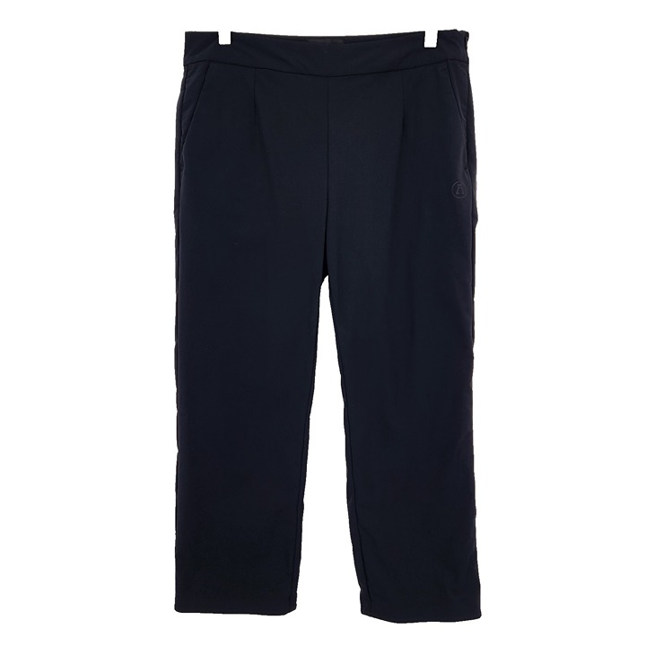 Alchemy Equipment Crop Trouser Pant Womens S Navy Side Zip Stretch Relaxed