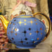 Hall Atomic Starburst blue Gold Stars Teapot