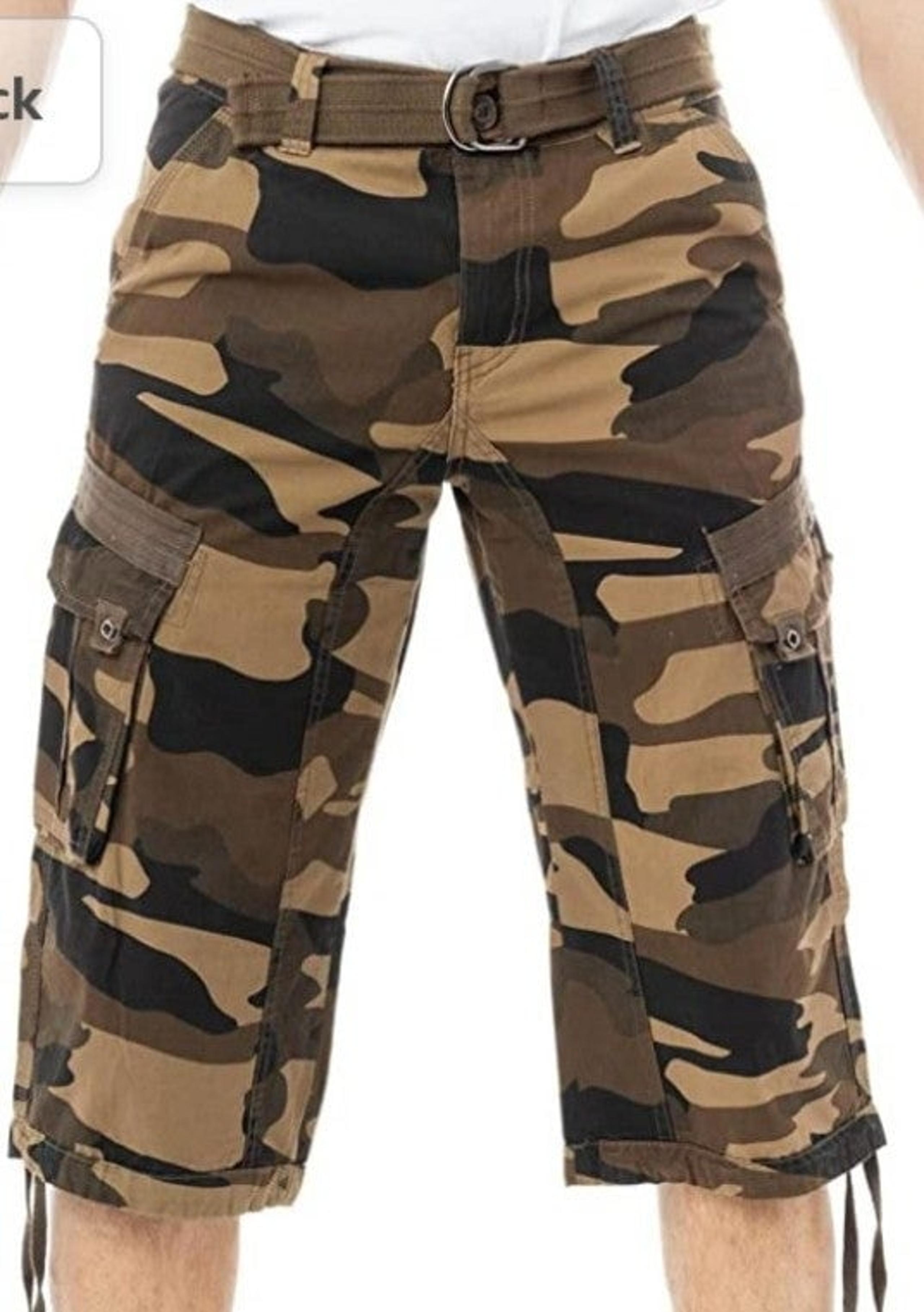 X Ray Jeans Mens Capri Long Tactacle Cargo Shorts Used 38