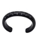 Black Lucite Pave Rhinestone Cuff Acrylic Bangle Bracelet Vintage MCM 50s 1960s