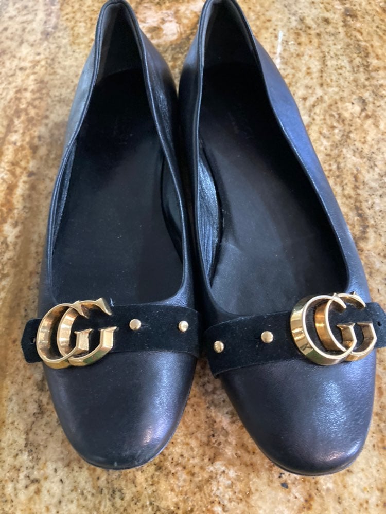 Flats gucci ligh used black color