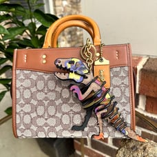 NWOT Coach Rexy Bag Charm In Signature Canvas With Kaffe Fassett Print 78349