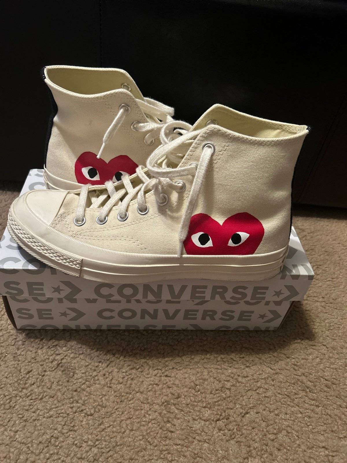 Comme des Garcons white fashion sneakers for men