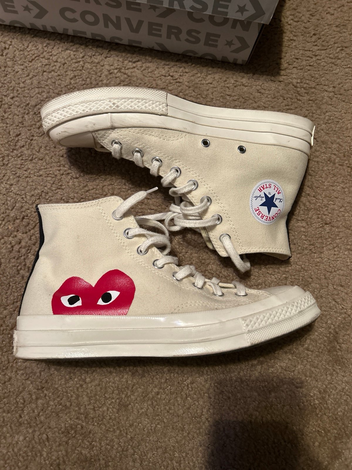 スニーカー COMME des GARCONS SNEAKER (P1K126 WHITE) NEW Comme des garcons play chuck 70 hi-top sneakers P1K124