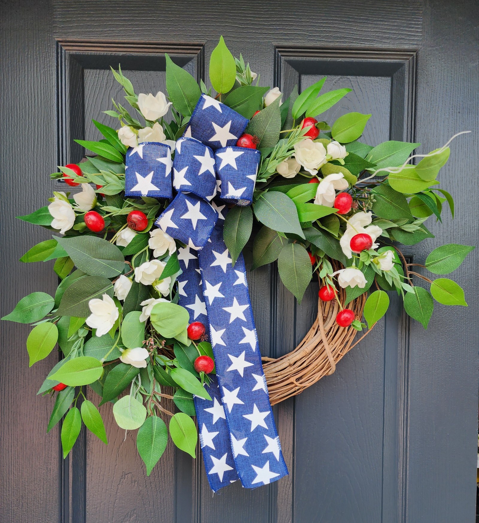 Patriotic wreath , Memorial day wreath, 4th of july wreath , Summer wreath