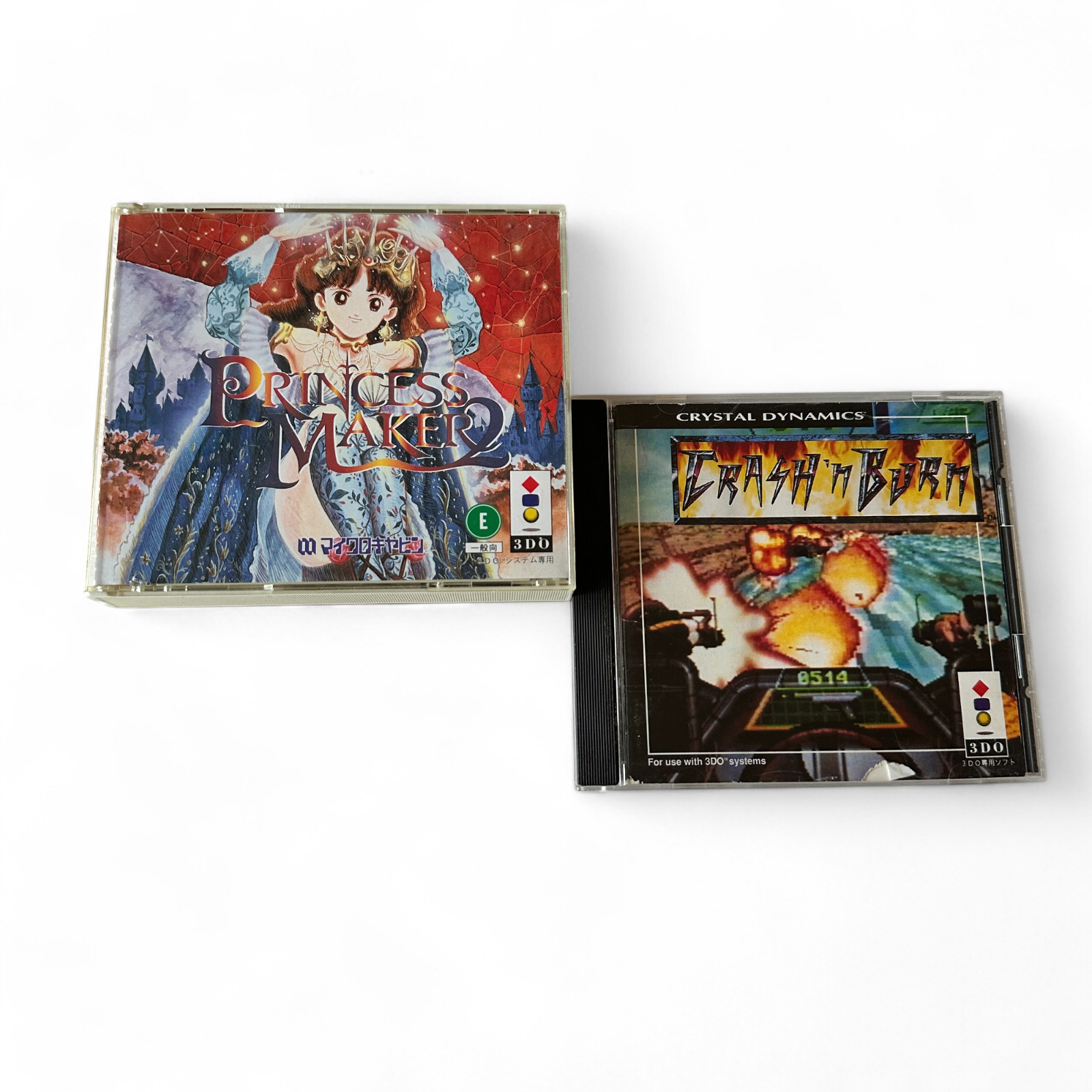 Princess Maker 2 (w/Spine Card) and Crash N Burn 3DO Japan Import USA Seller