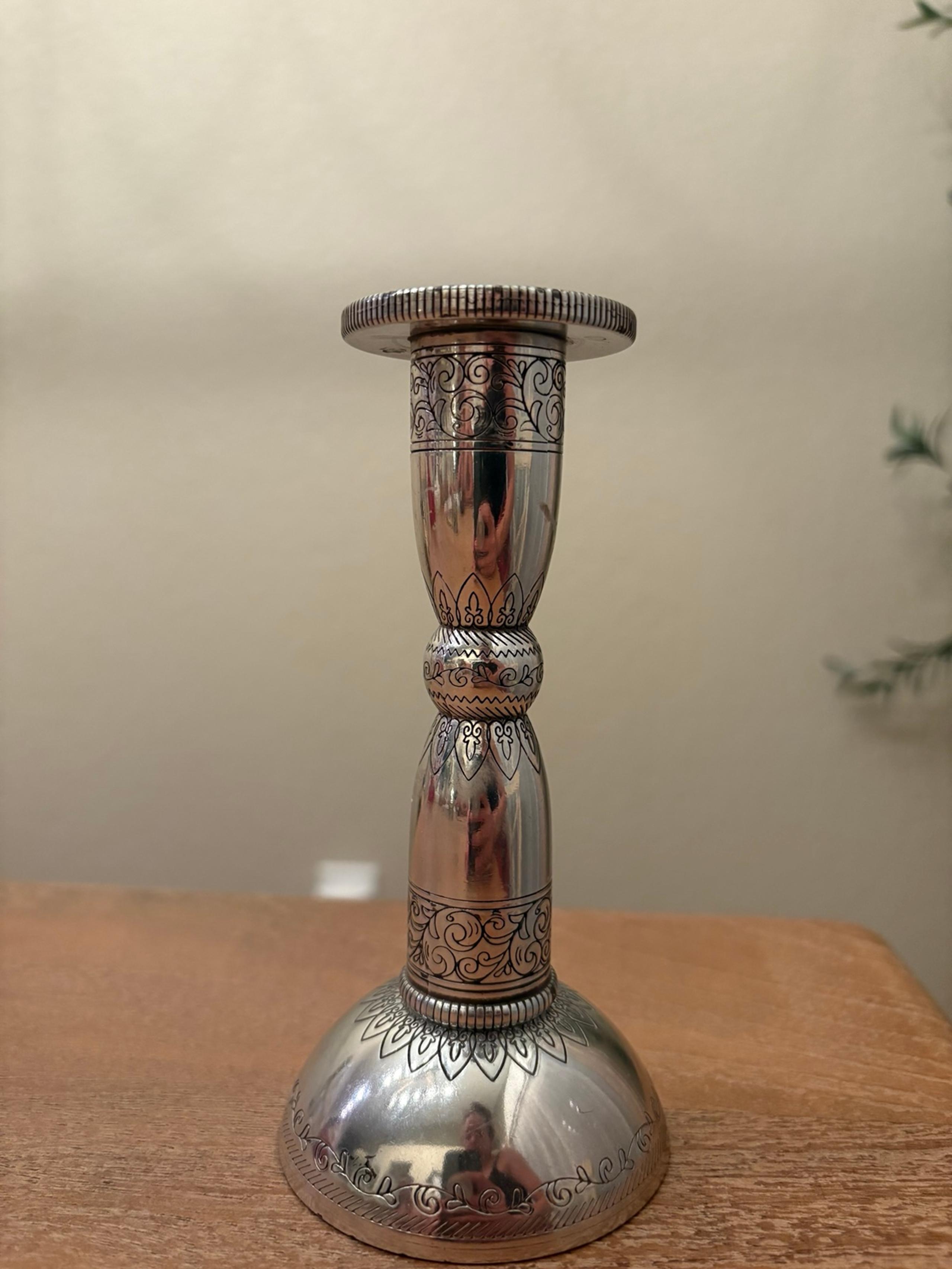 Brighton Candlestick Scroll Design Silver Plated