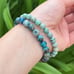 Elegant Chrysocolla Beaded Bracelet Set