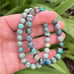 Elegant Chrysocolla Beaded Bracelet Set