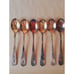Set of 6 Spoons Elegant Design Silver Gold Tarnished With Box New