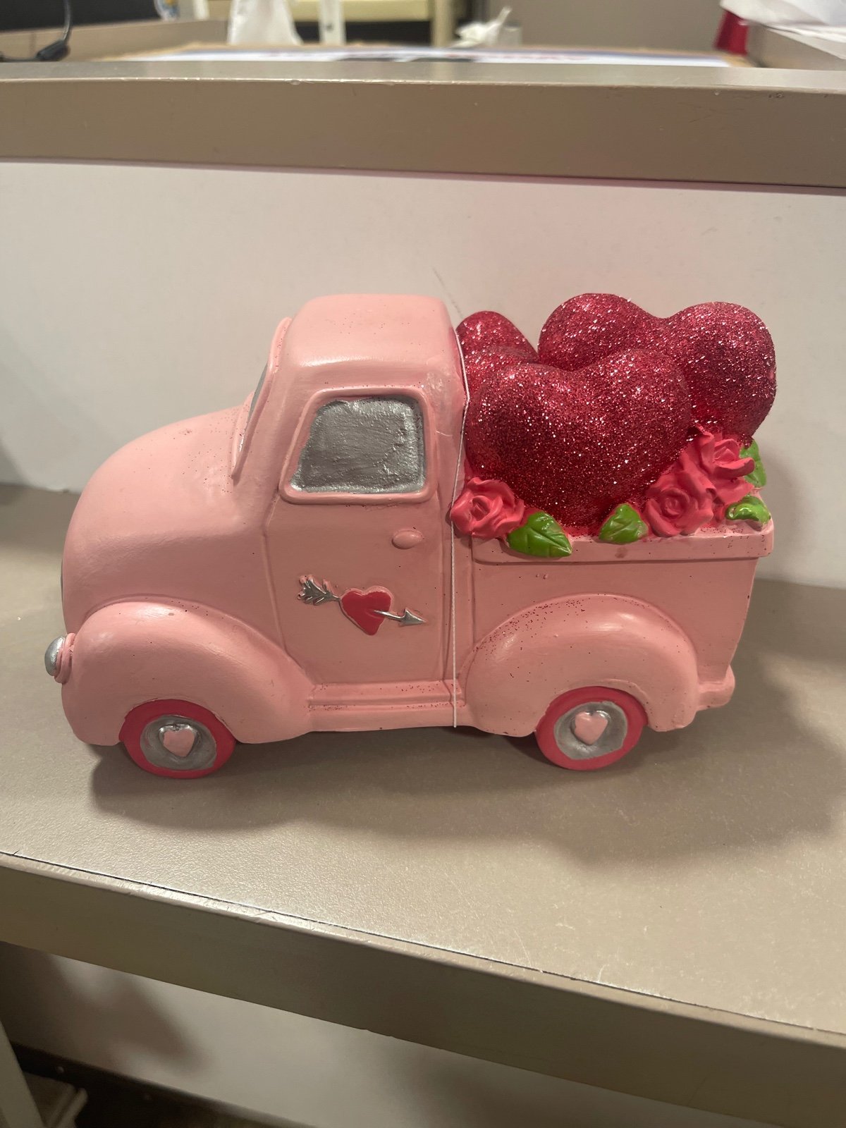 Pink Farm Truck Valentines Decor