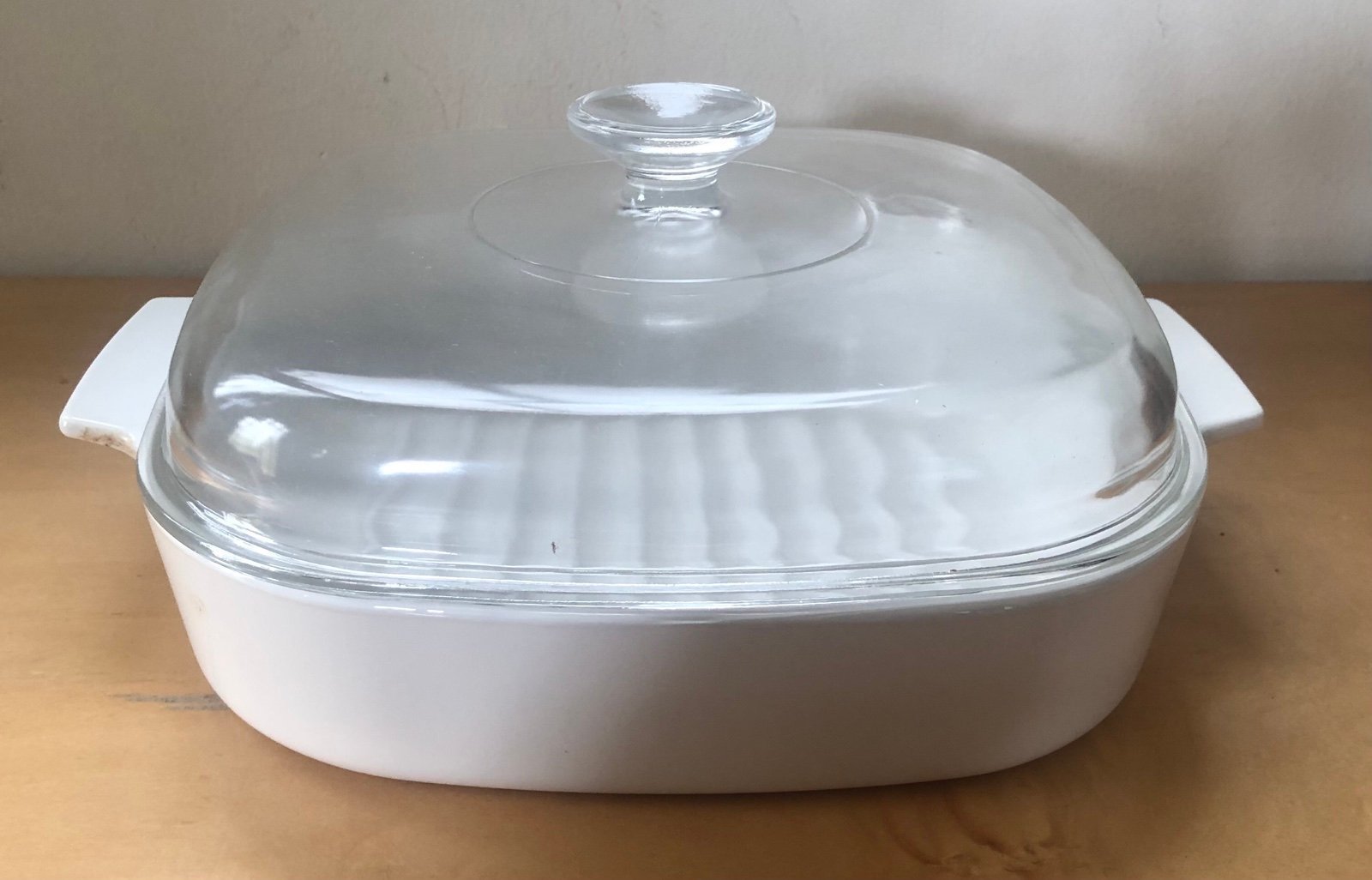 Corning Ware Microwave 10” Covered Cooker Built In Rack Open Box NOS M-10-GR