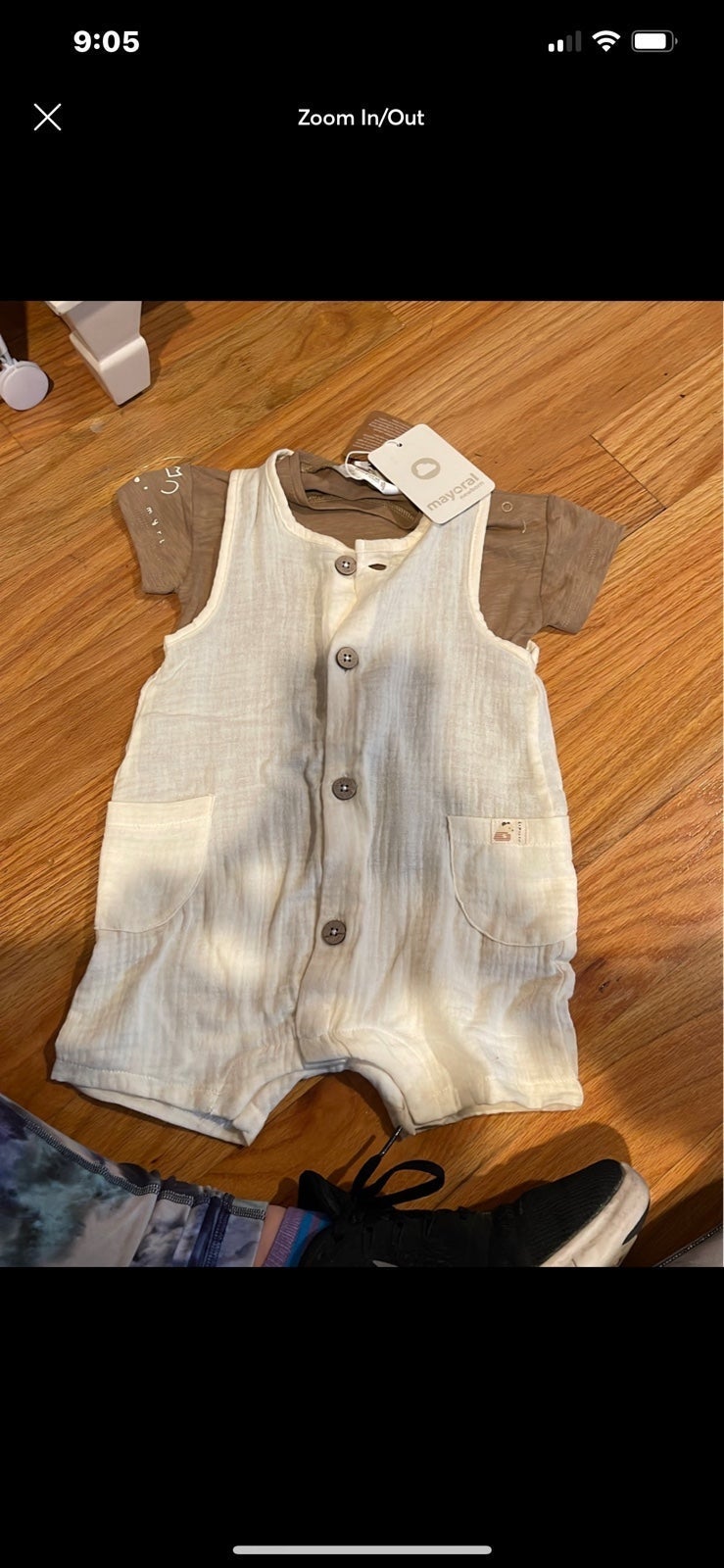 Bamboo and organic baby romper