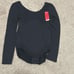Spanx Size M Long Sleeve Shapewear Slimming Bodysuit Solid Black Minimalist New