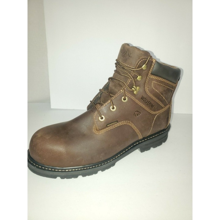Wolverine Men's Nolan Waterproof ComToe EH Lightweight Welt 6 Boot Brown 14M