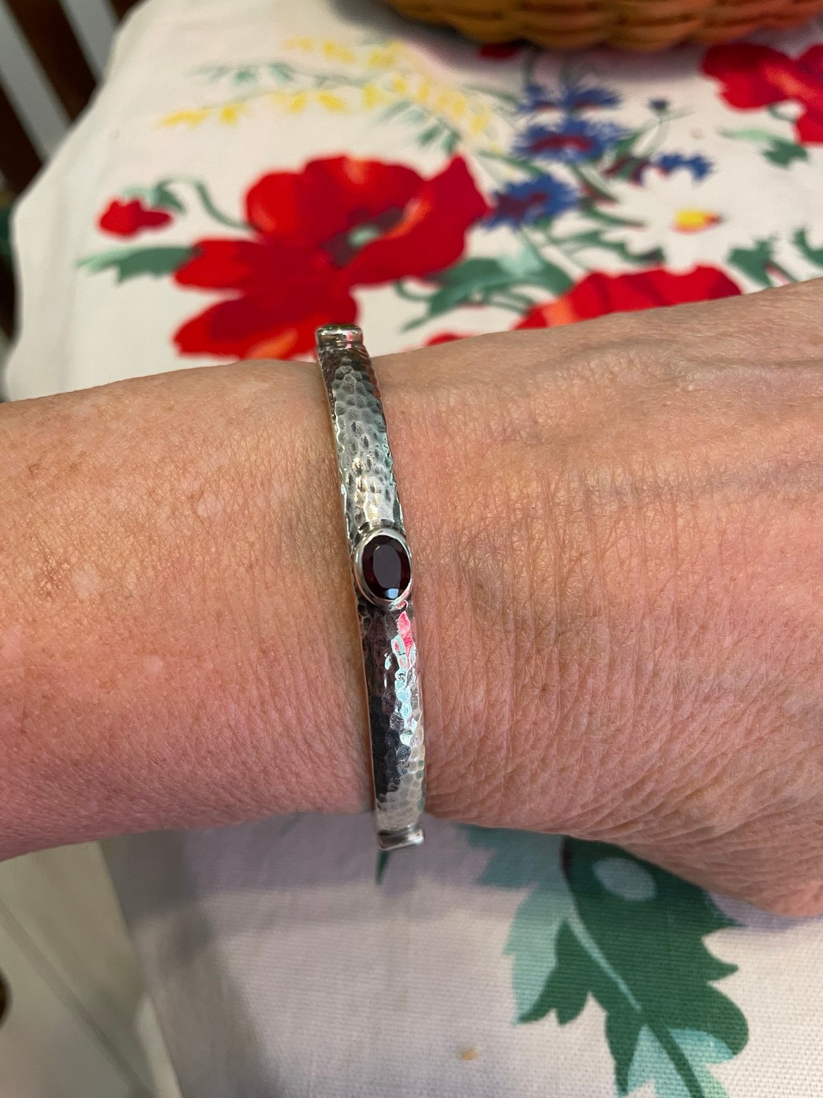Silpada 925 Sterling Silver Bangle Gemstones