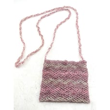 Vintage pink hand beaded small purse handbag bag