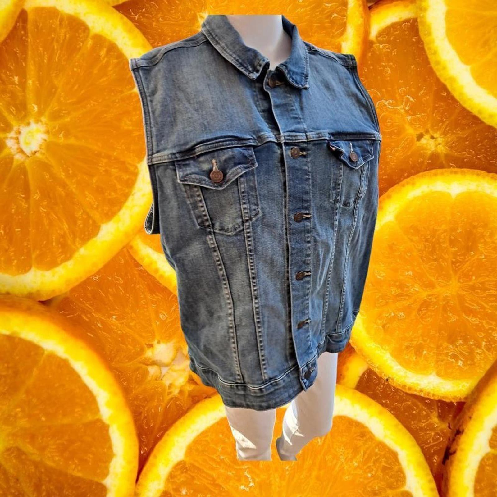 Levi Strauss Silver Tag Button Up Denim Vest