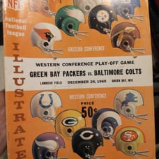 1965 East/West Conference Playoff Game Lambeau Field GameDay Yearbook
