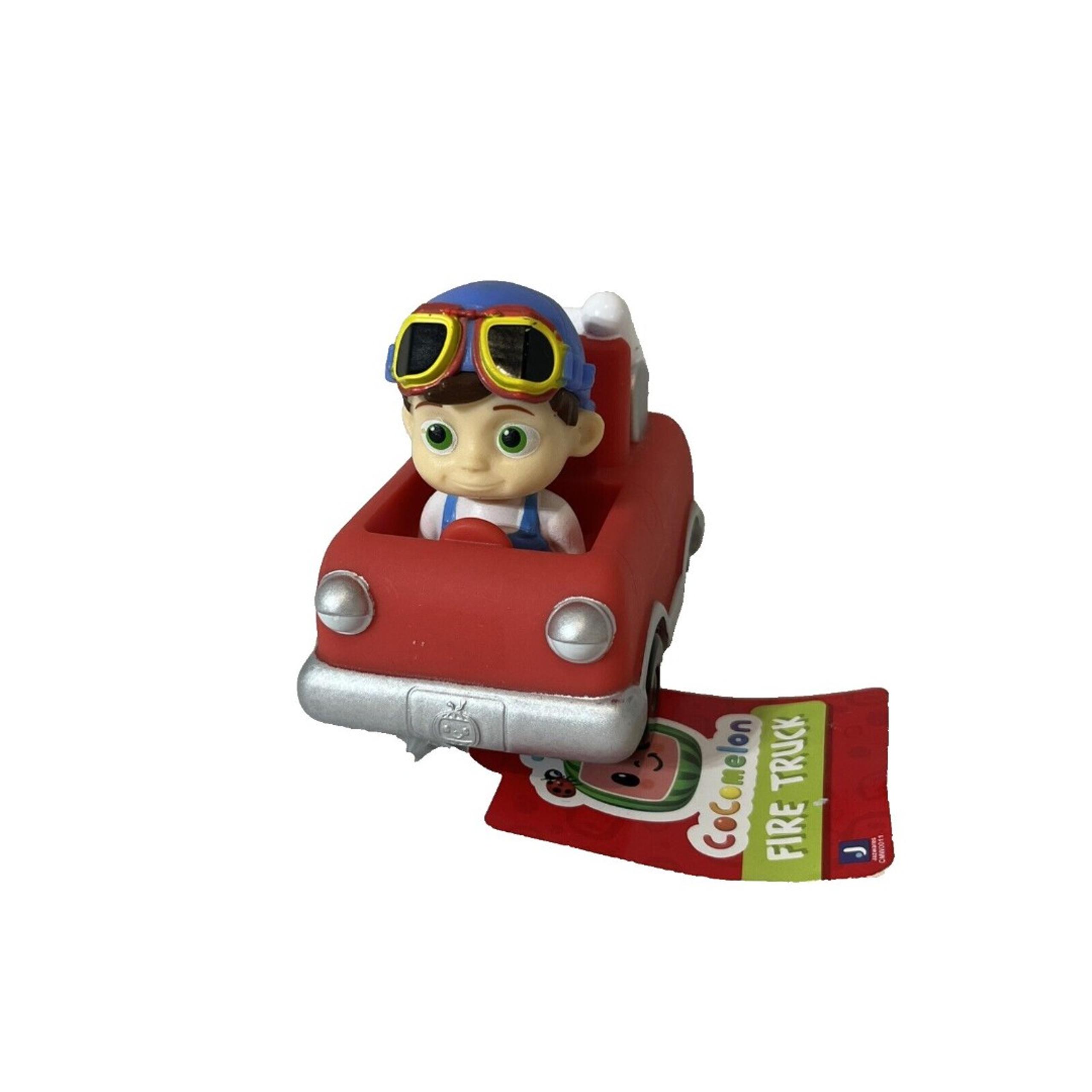 COCOMELON TomTom Fire Truck Free Wheeling Mini Figure Vehicle Toy Truck New - Jazwares