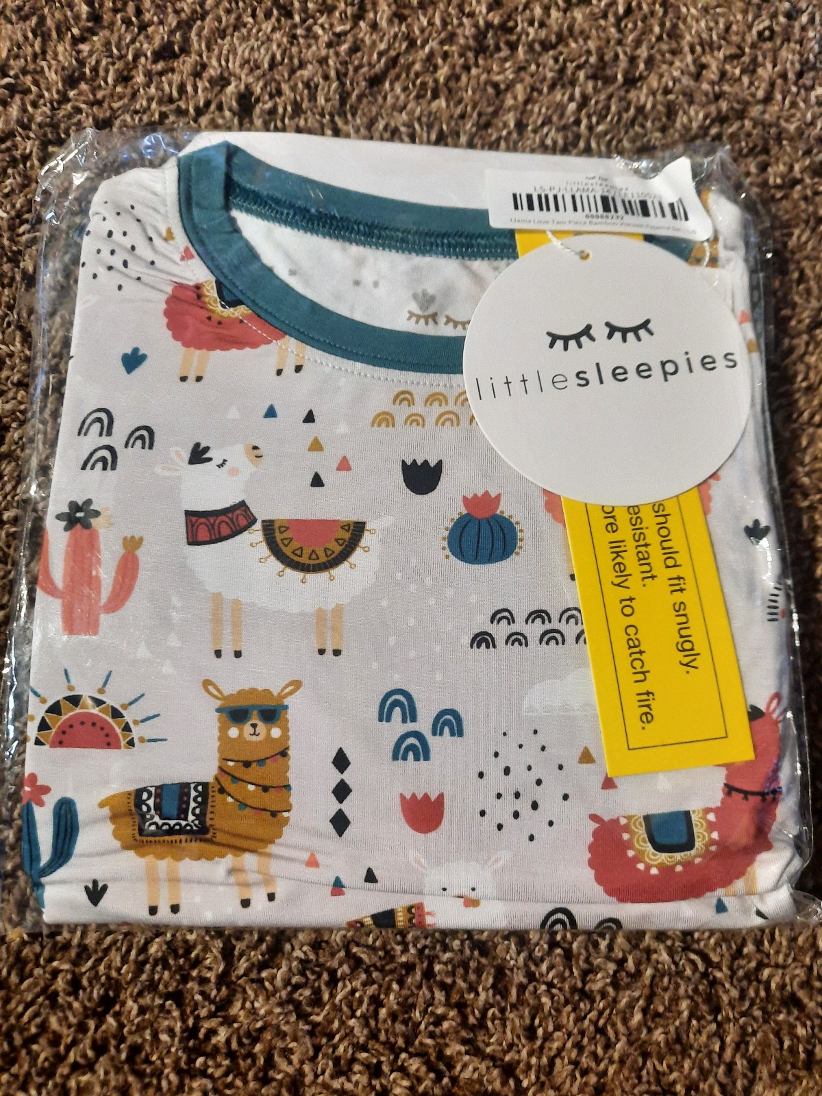 Little Sleepies llama love pajamas 5/6