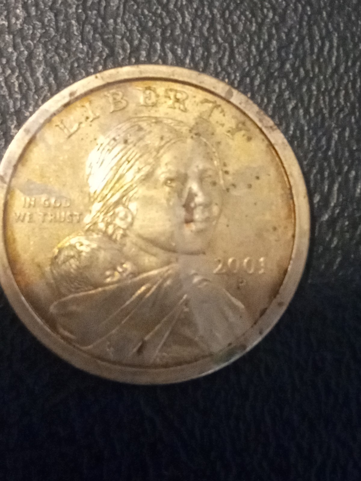 Rare 2001p Sacagawea dollar coin
