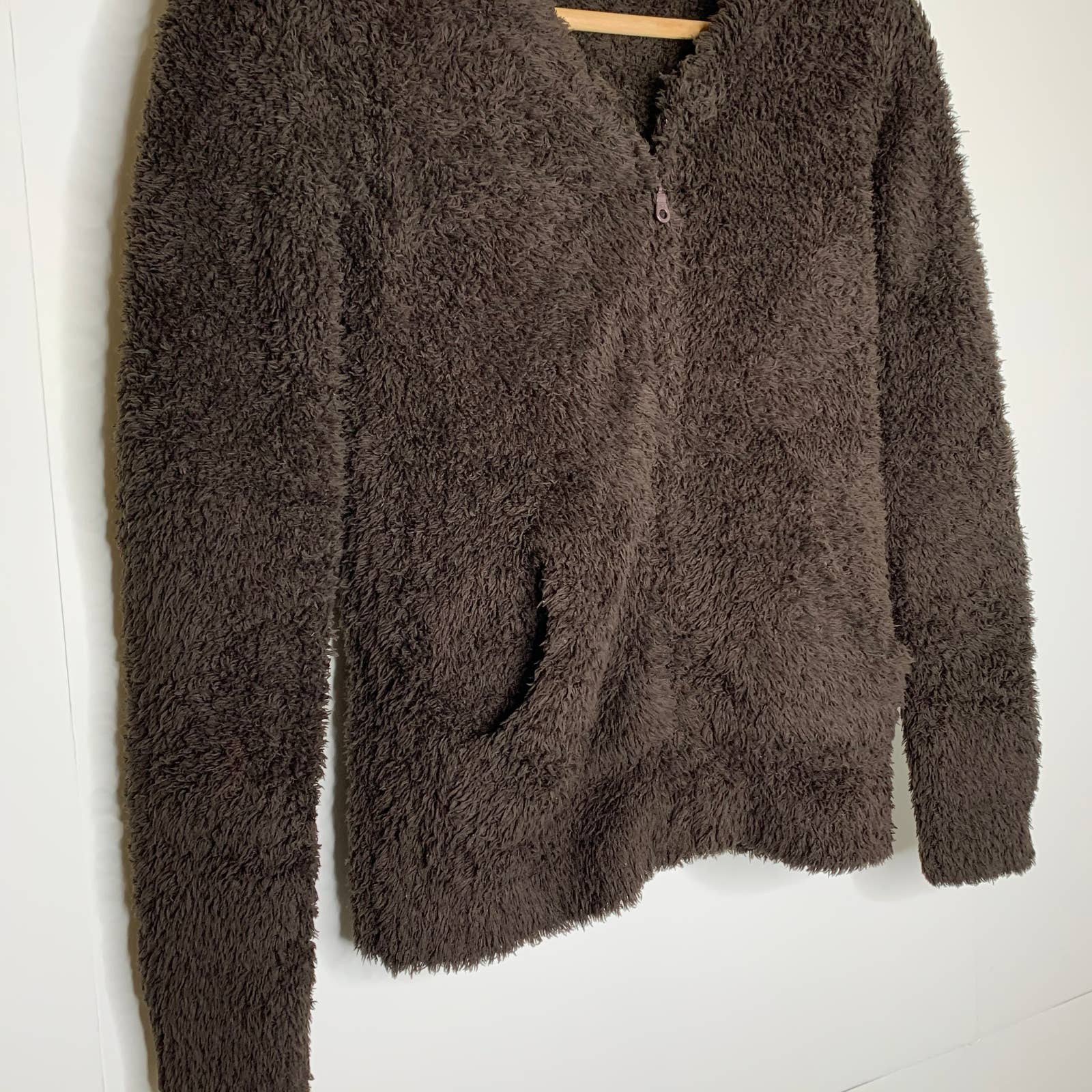 Barefoot Dreams Cozychic Brown shops Zip Up Hoodie