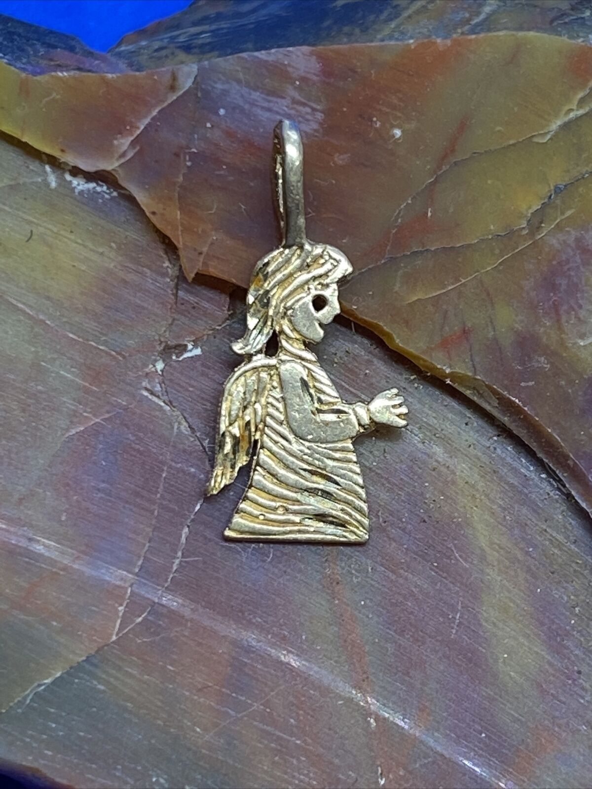 14K Yellow Gold Angel Charm or Pendant