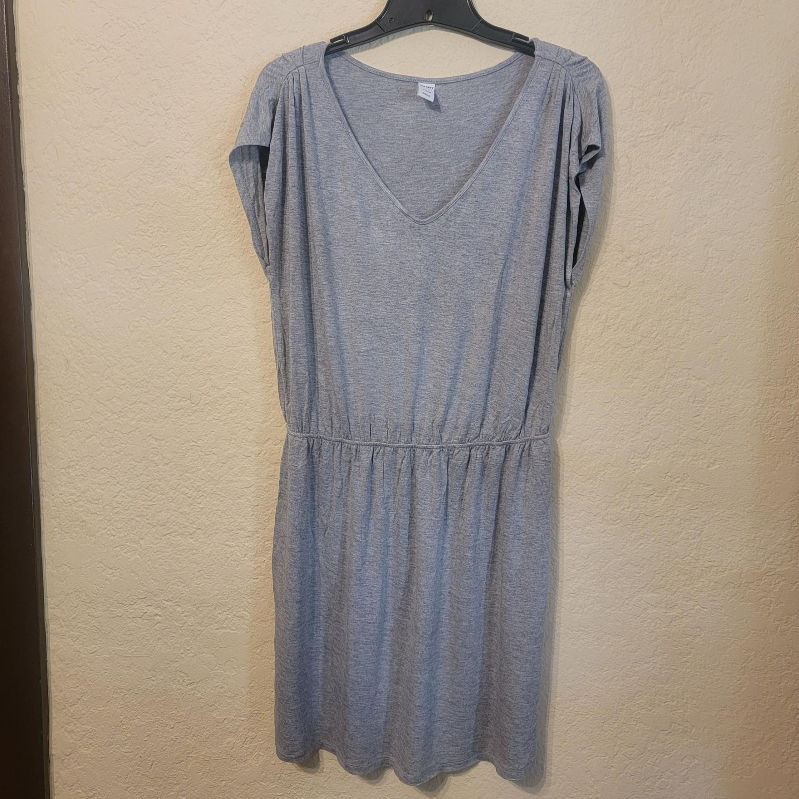 Old Navy Gray V-Neck Dress Sz M