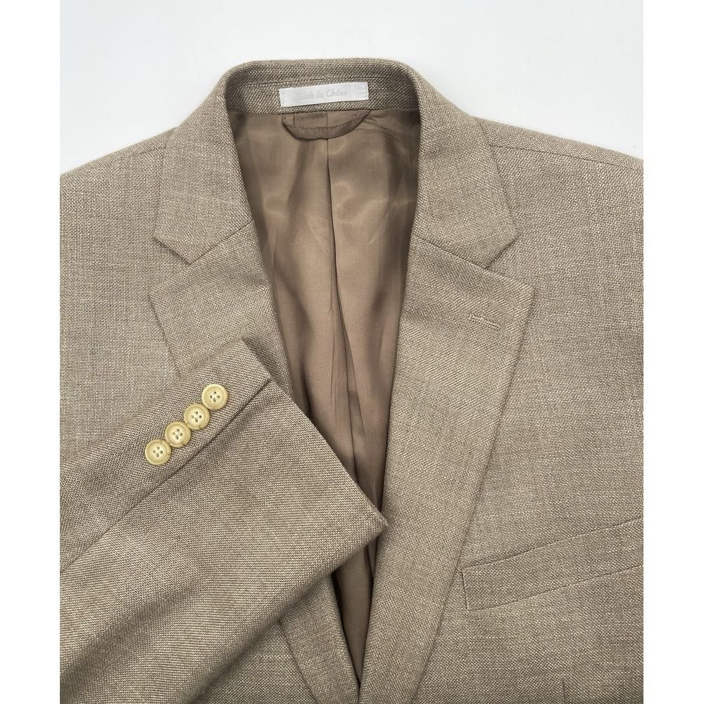 Lauren Ralph Lauren Blazer Men's 42R Sport Jacket Khaki Linen Blend