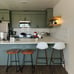 Two Matching White Barstools